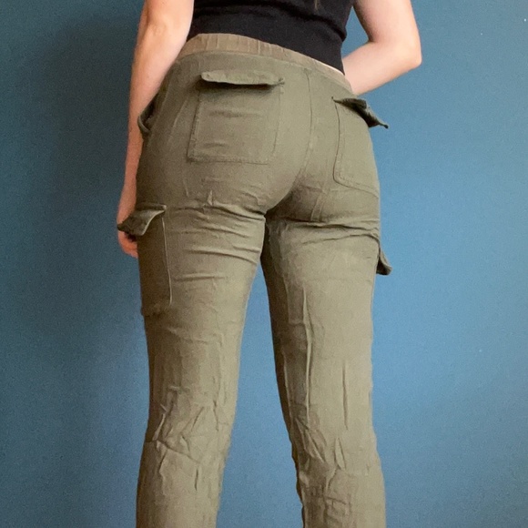 Pantalons cargo légers kaki - Picture 4 of 4